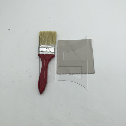 BQLZR 2 Pieces Mahogany Painting Brush for Cabinet 2" w/ Microfiber Cloth 8" x 8"