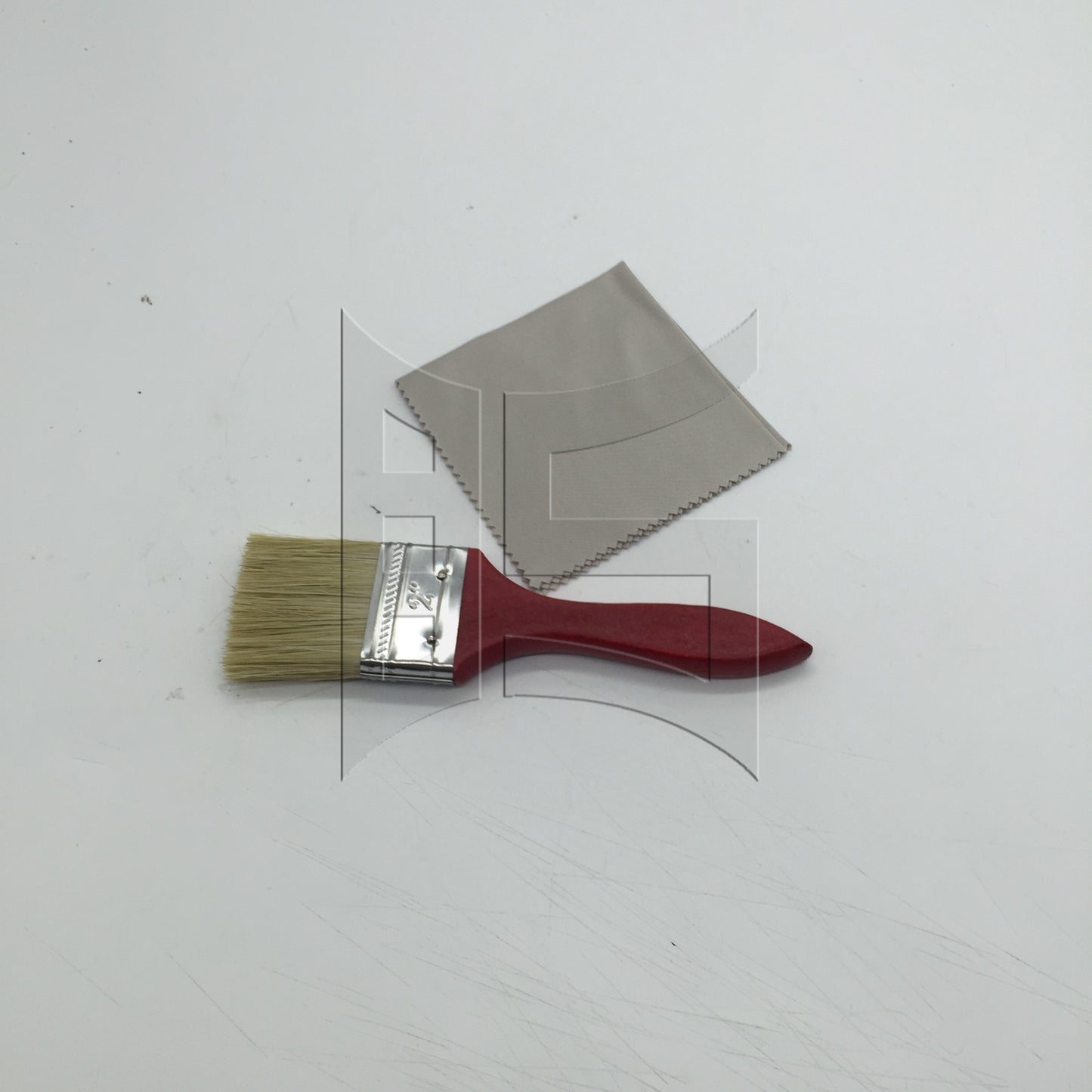 BQLZR 2 Pieces Mahogany Painting Brush for Cabinet 2" w/ Microfiber Cloth 8" x 8"