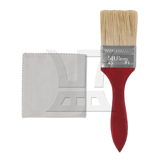 BQLZR 2 Pieces Mahogany Painting Brush for Cabinet 2" w/ Microfiber Cloth 8" x 8"