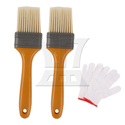 BQLZR Flat Paint Brush with Yellow Plastic Handle 2" & 9 Inch Roller Cover