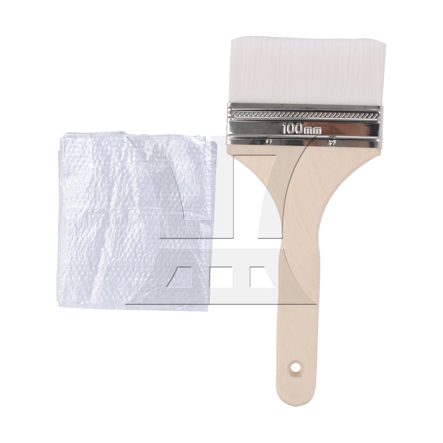 BQLZR Soft Bristles Painting Brush w/ Wood Handle for Water-Based Paint 4"