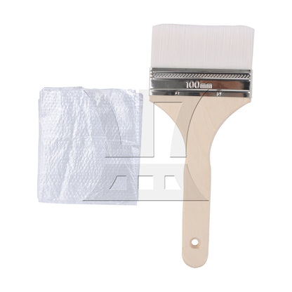 BQLZR Soft Bristles Painting Brush w/ Wood Handle for Water-Based Paint 4"