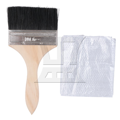 BQLZR Thick Wooden Handle Nylon Brushes for Art Painting 4 Inch Width Set