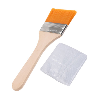 BQLZR 2 Pieces Professional Paint Brush for Acrylic 2.5" Yellow with 35" Apron Set