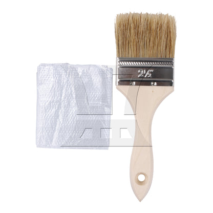 BQLZR 2 Pieces Flat Paint Brush w/ Lengthen Wood Handle 2.5 Inch & 35 Inch Apron Set