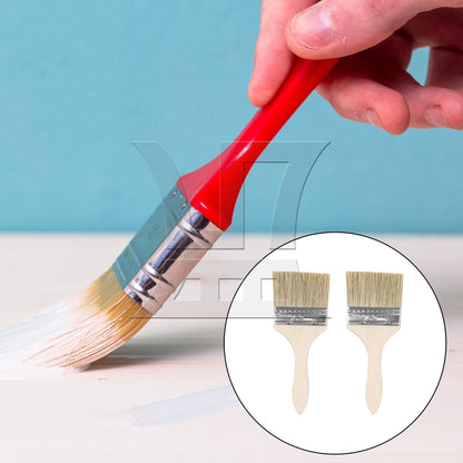 BQLZR  Thin Wooden Painting Brush 3 Inch with 2 Pint Size Unlined Can Set