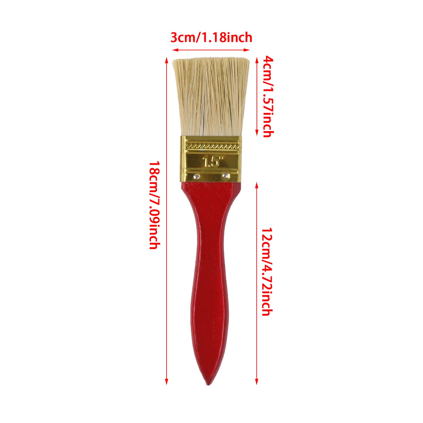 BQLZR 2 Pieces Flat Paint Brush w/ Mahogany Handle  & 2 Pint Unlined Can