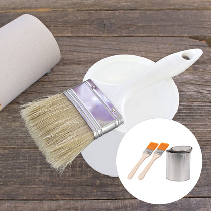 BQLZR 3 Pieces Nylon Bristles Painting Brush for Home 1.85" w/ 2 Pint Unlined Can