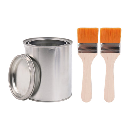 BQLZR 3 Pieces Nylon Bristles Painting Brush for Home 1.85" w/ 2 Pint Unlined Can