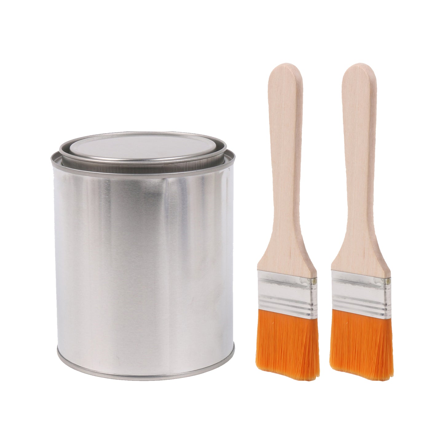 BQLZR 3 Pieces Nylon Bristles Painting Brush for Home 1.85" w/ 2 Pint Unlined Can