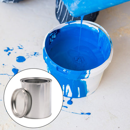 BQLZR 2 Pieces Flat Paint Brush w/ Blue Plastic Handle 2or3 Inch and 2 Pint Unlined Can