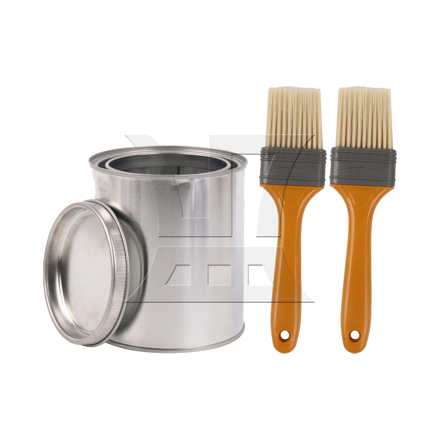 BQLZR Flat Paint Brush with Yellow Plastic Handle 2" & 9 Inch Roller Cover