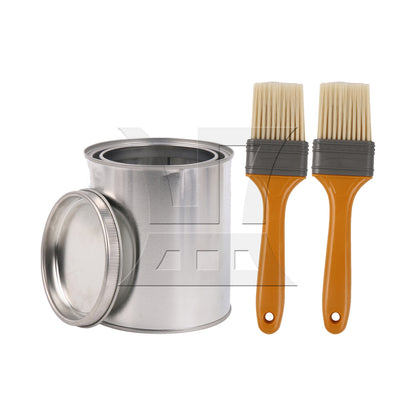 BQLZR Flat Paint Brush with Yellow Plastic Handle 2" & 9 Inch Roller Cover