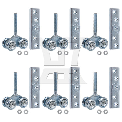 BQLZR  Sliding Roller Hanging Door Rail Trolley Double Wheel H4-3 Silver