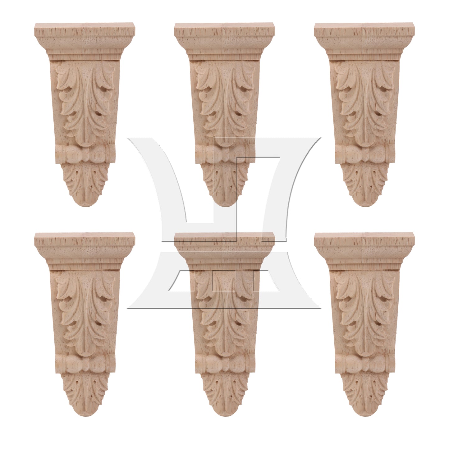 BQLZR Wood Carved Corner Onlay Furniture Door Decal 16x8x2.8cm BQLZR