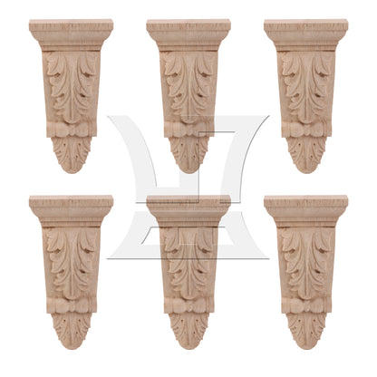 BQLZR Wood Carved Corner Onlay Furniture Door Decal 16x8x2.8cm BQLZR