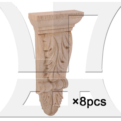 BQLZR Wood Carved Corner Onlay Furniture Door Decal 16x8x2.8cm BQLZR