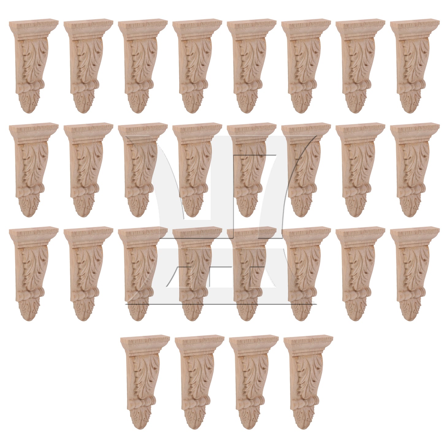 BQLZR Wood Carved Corner Onlay Furniture Door Decal 16x8x2.8cm BQLZR