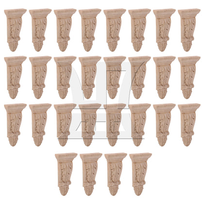 BQLZR Wood Carved Corner Onlay Furniture Door Decal 16x8x2.8cm BQLZR