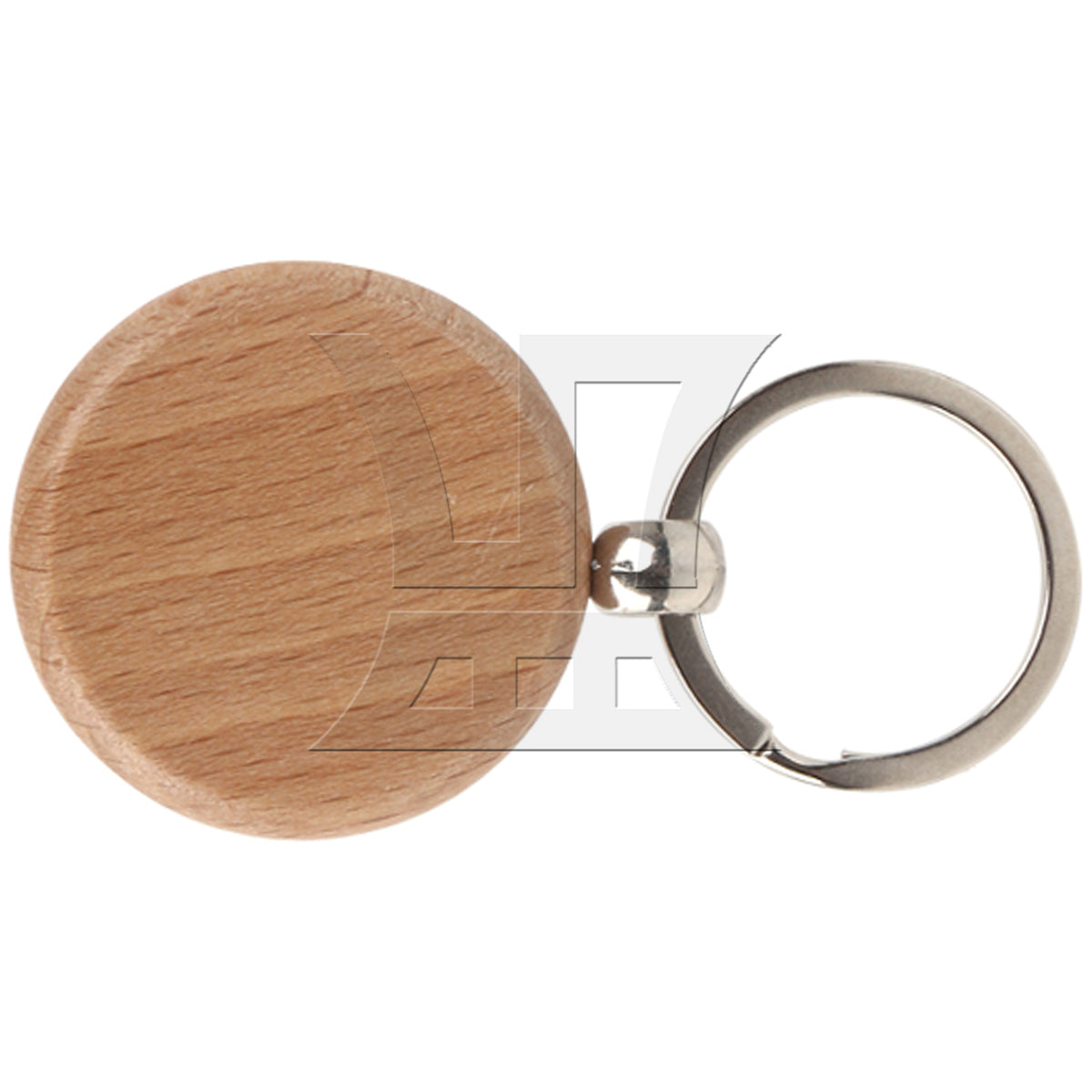 BQLZR 120 Pieces Wooden Key Ring Round Blank Tag for Craft Supply 1.57 x 0.31inch