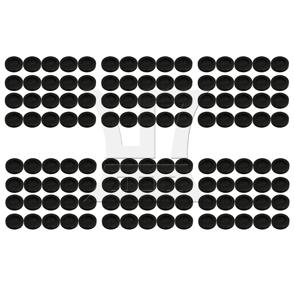 BQLZR Blanking Wire Grommet 1-3/16" Black Double Sided Wiring Rubber Round
