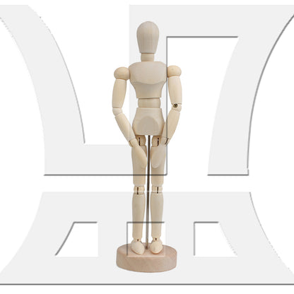 BQLZR Wooden Manikin Mannequin Doll Ornament Stand for Art Sketching 8 Inch Natural Color