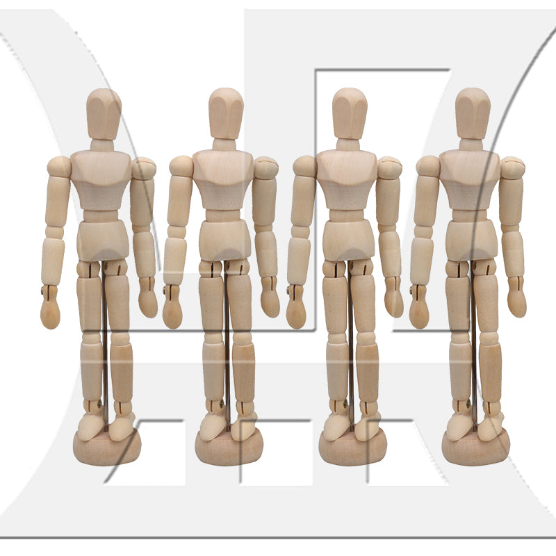 BQLZR  5.5" Posable Wooden Mannequin Figure Human Model for Drawing w/ Base