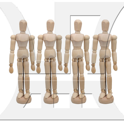 BQLZR  5.5" Posable Wooden Mannequin Figure Human Model for Drawing w/ Base