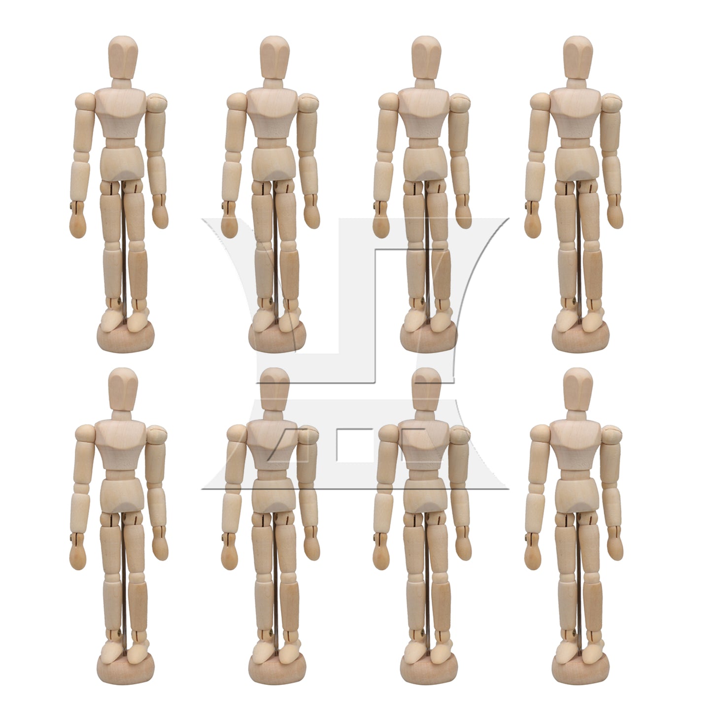 BQLZR  5.5" Posable Wooden Mannequin Figure Human Model for Drawing w/ Base