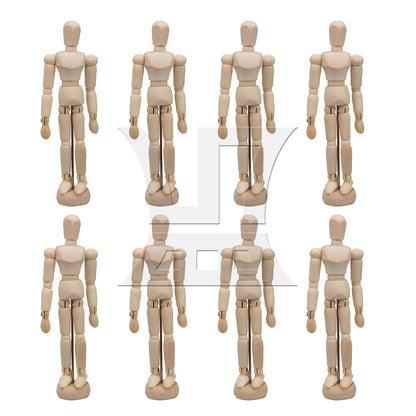 BQLZR  5.5" Posable Wooden Mannequin Figure Human Model for Drawing w/ Base