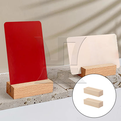 BQLZR Wooden Table Number Stand for Sign Card Display 2.75" x 1.06" x 0.71"