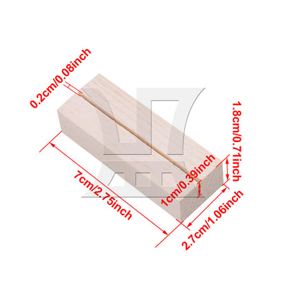 BQLZR Wooden Table Number Stand for Sign Card Display 2.75" x 1.06" x 0.71"