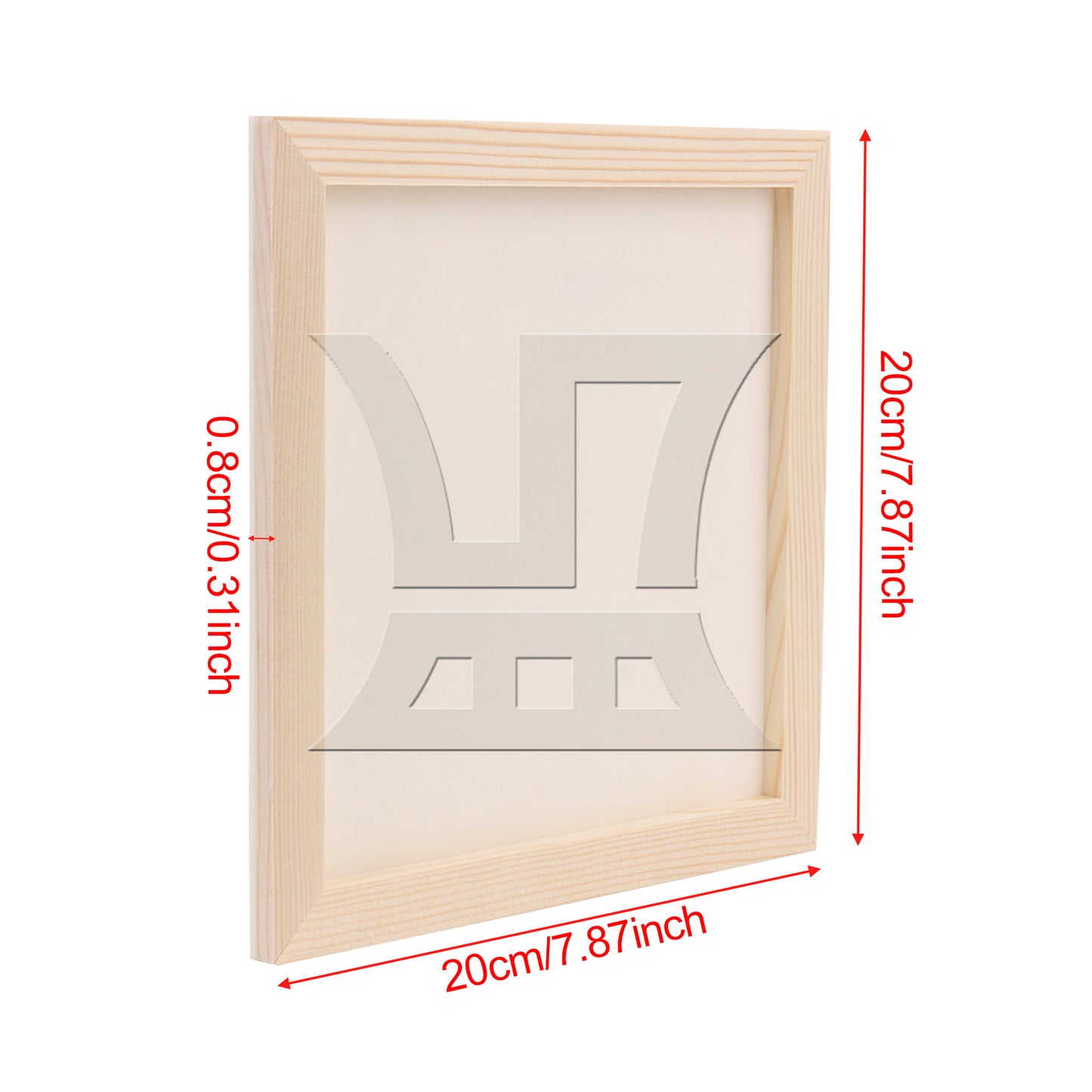 BQLZR Solid Wood Photo Picture Frame 8"x8" for Wall Hanging and Tabletop
