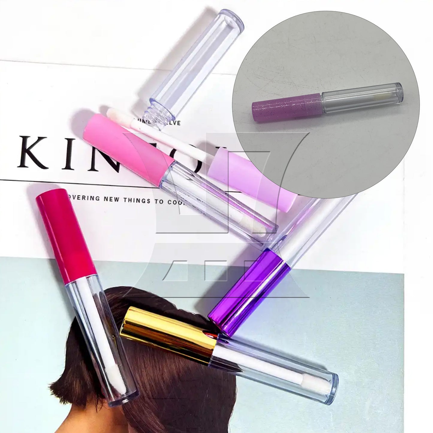 BQLZR 1.3ml Purple Lip Gloss Tube
