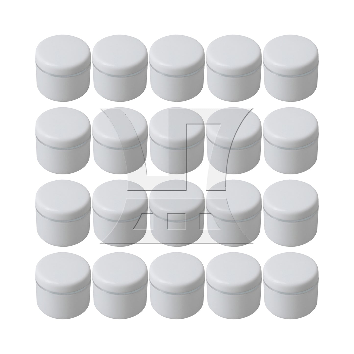 BQLZR White Creams Containers Plastic Makeup Pot for Travel Storage 30g