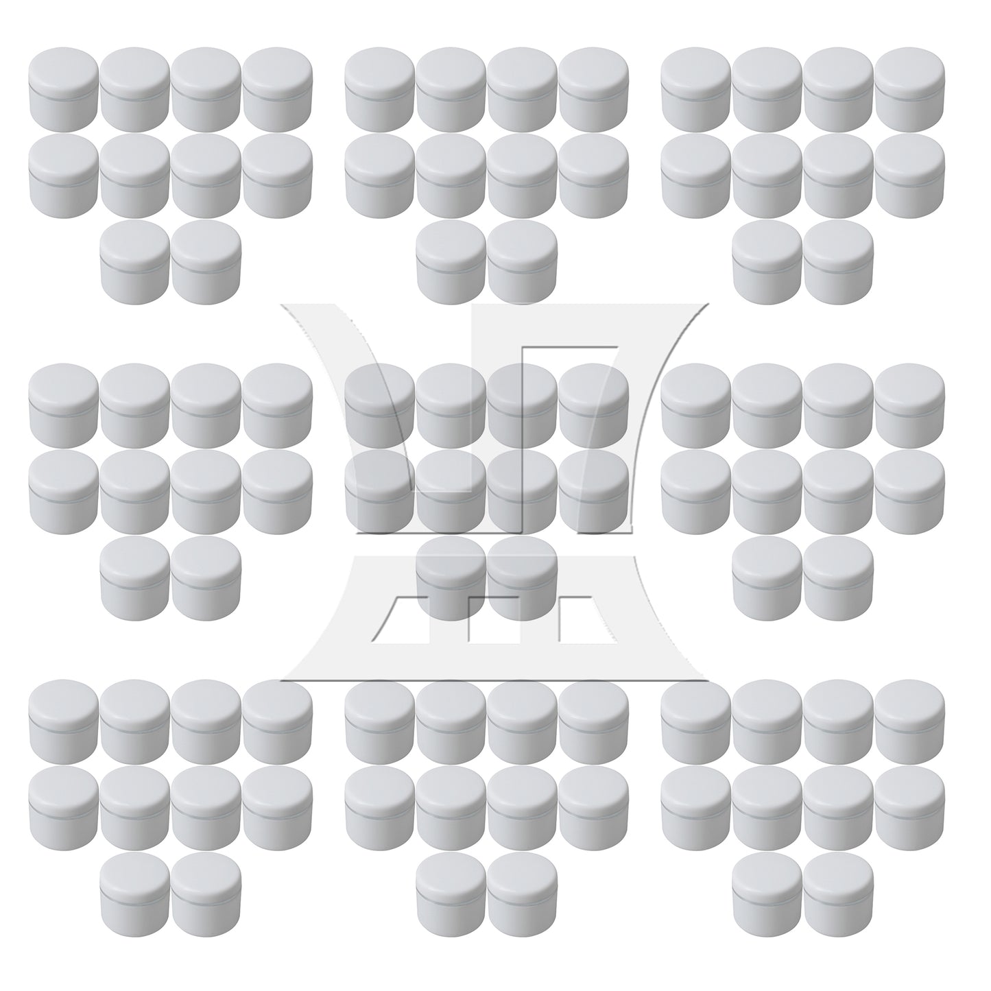 BQLZR White Creams Containers Plastic Makeup Pot for Travel Storage 30g