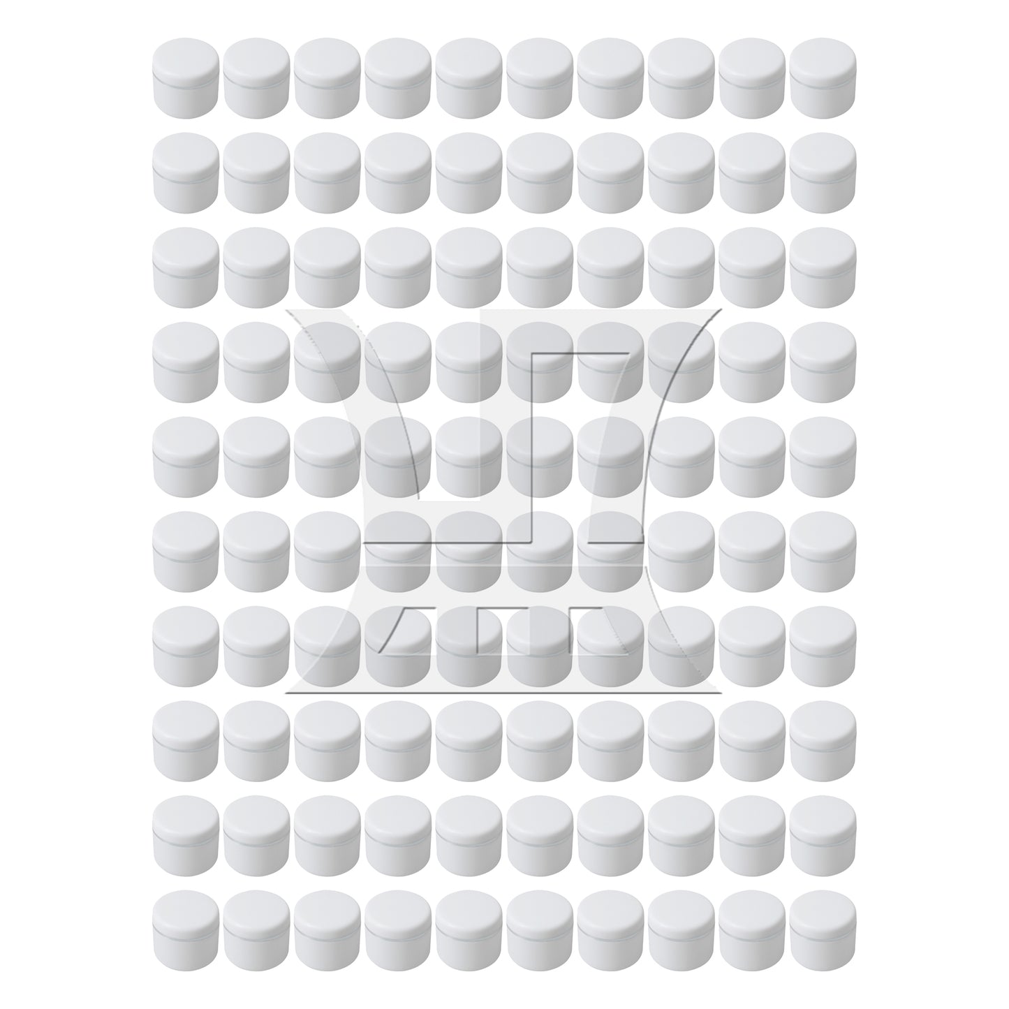 BQLZR White Creams Containers Plastic Makeup Pot for Travel Storage 30g