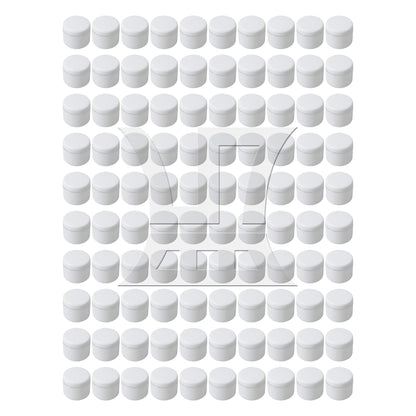BQLZR White Creams Containers Plastic Makeup Pot for Travel Storage 30g