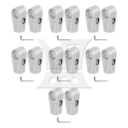 BQLZR  Metal Drying Rack Pipe Fittings Two-way Connector 0.98inch Silver