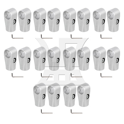 BQLZR  Metal Drying Rack Pipe Fittings Two-way Connector 0.98inch Silver
