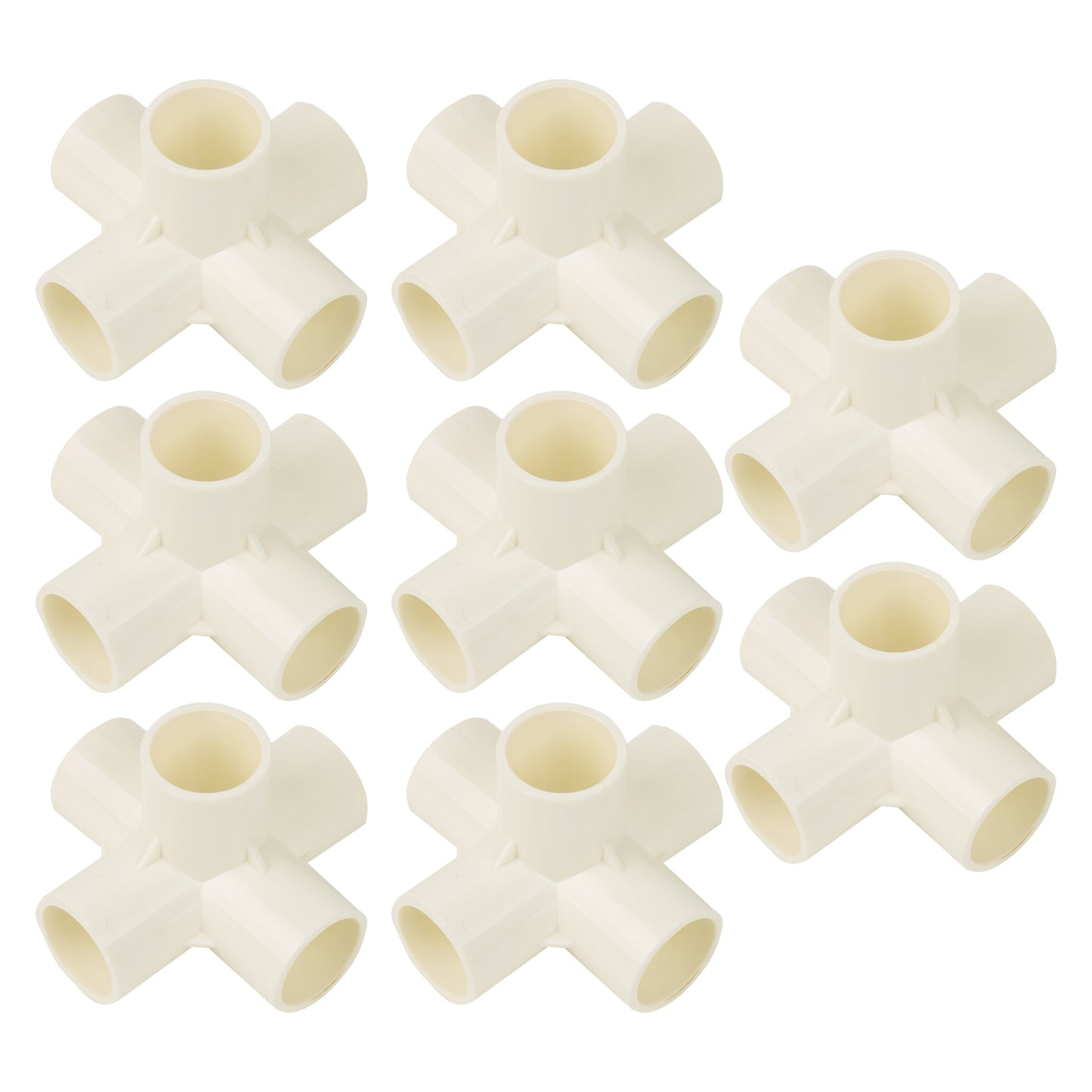 BQLZR 5 Way Elbow Fittings 3/4 Inch White for DIY Furniture Pipe Connecters