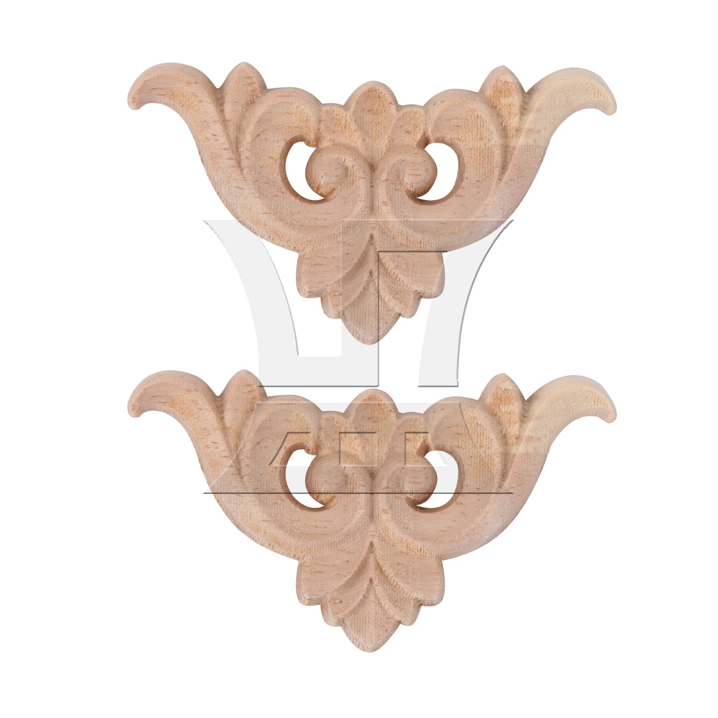 BQLZR Furniture Wooden Onlay Applique Frame 2.68" for Cabinet Dresser Wall