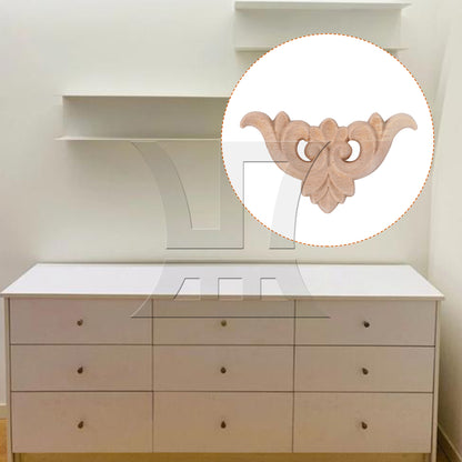 BQLZR Furniture Wooden Onlay Applique Frame 2.68" for Cabinet Dresser Wall
