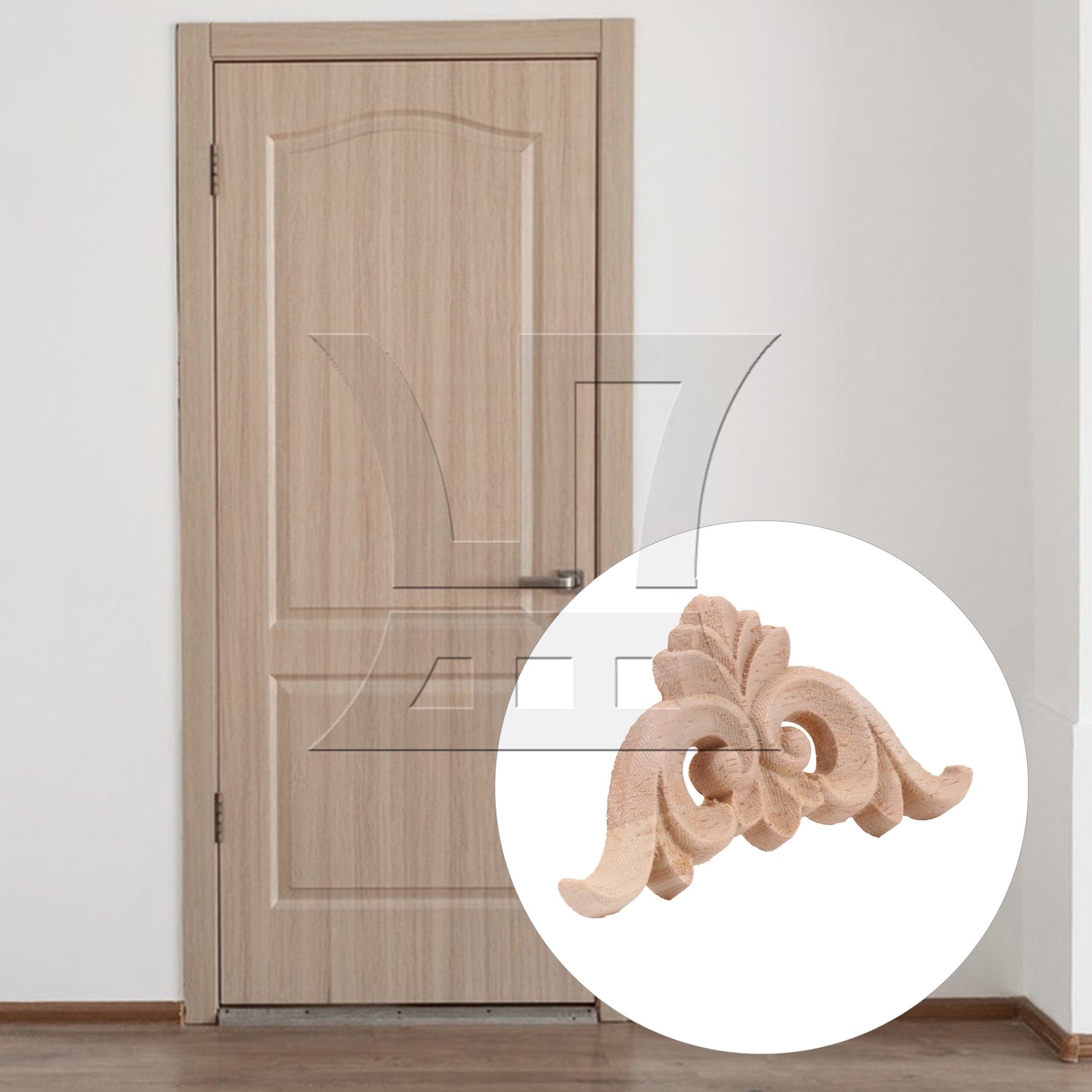 BQLZR Furniture Wooden Onlay Applique Frame 2.68" for Cabinet Dresser Wall