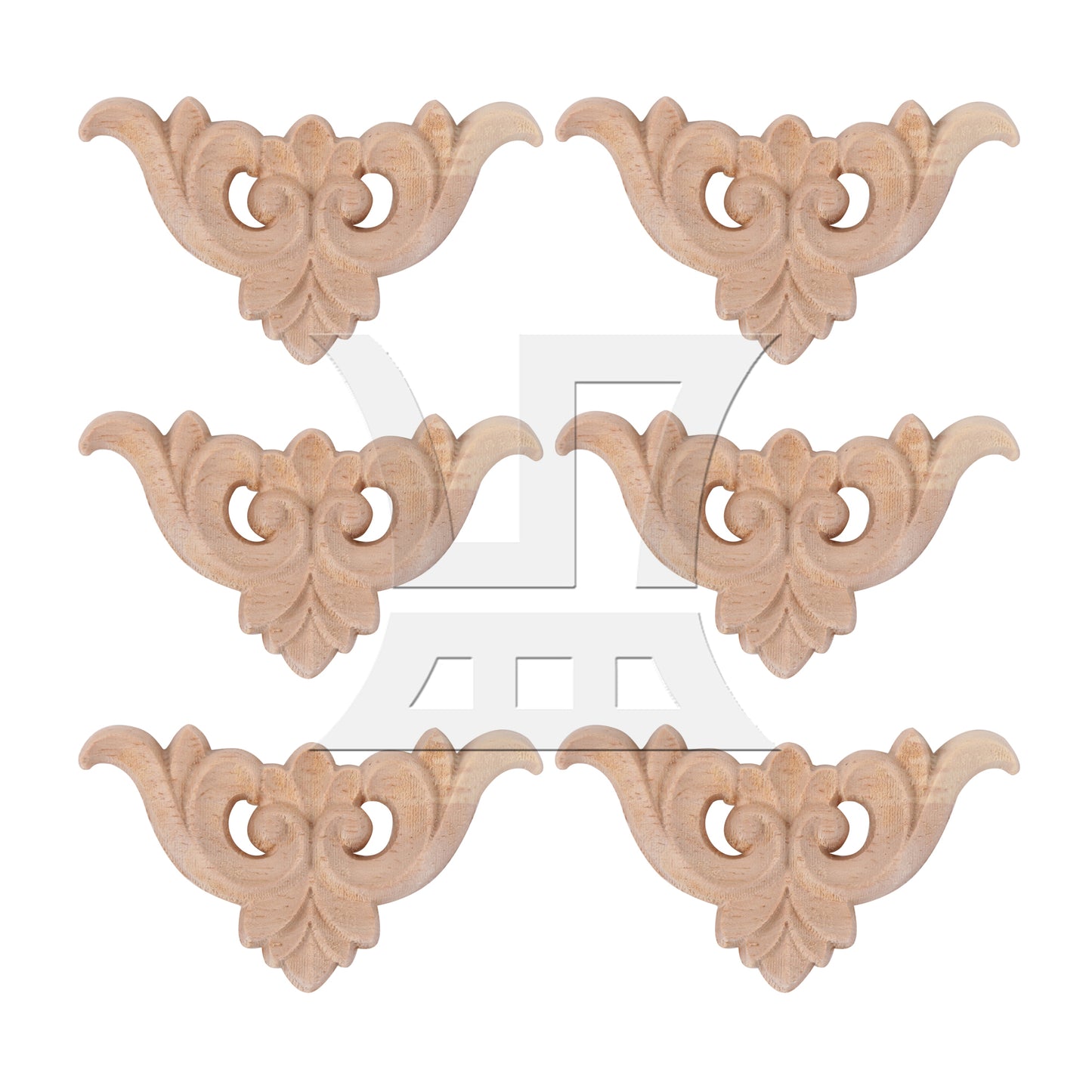BQLZR Furniture Wooden Onlay Applique Frame 2.68" for Cabinet Dresser Wall
