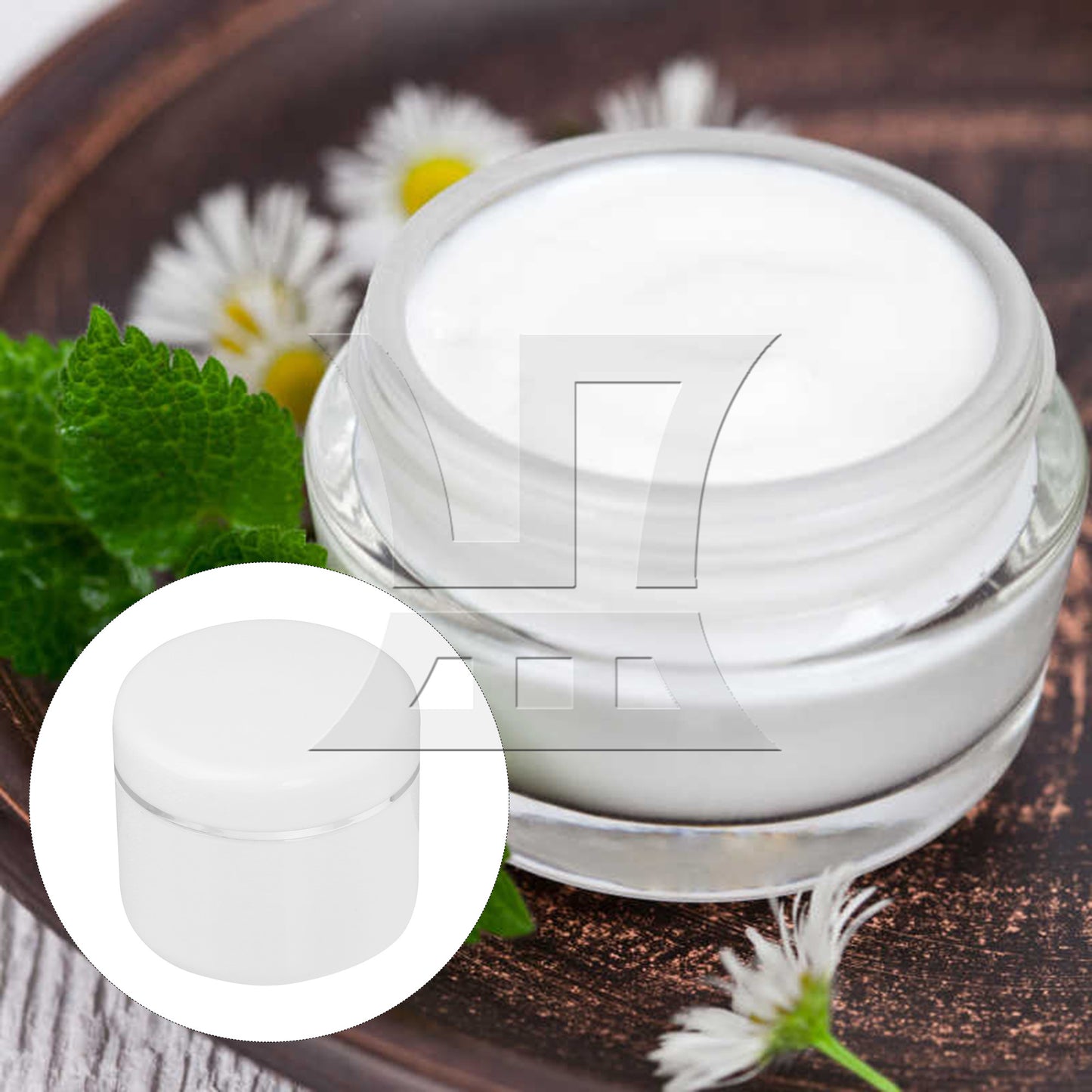 BQLZR White Creams Containers Plastic Makeup Pot for Travel Storage 30g