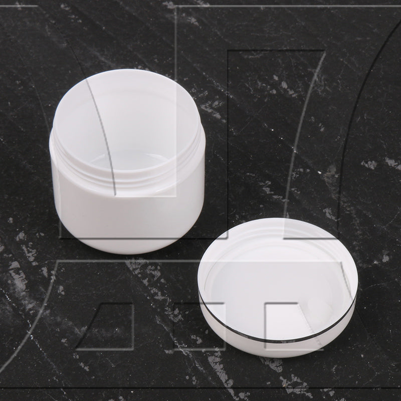 BQLZR White Creams Containers Plastic Makeup Pot for Travel Storage 30g