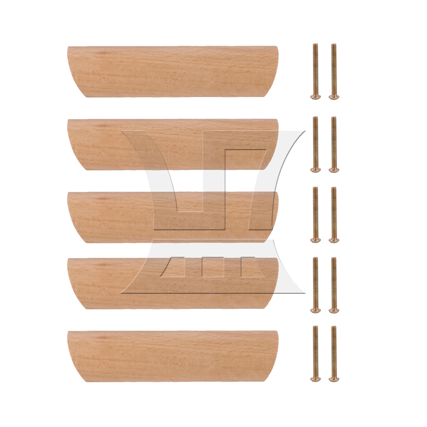 BQLZR 4.92" Wooden Drawer Handle Unfinished Furniture Pulls Handles with Screws