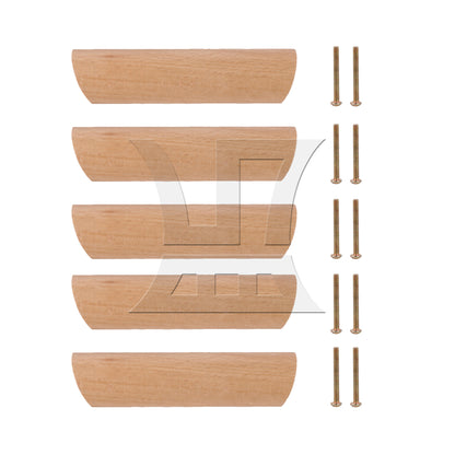 BQLZR 4.92" Wooden Drawer Handle Unfinished Furniture Pulls Handles with Screws