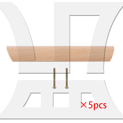BQLZR  Wooden Drawer Handle Unfinished Furniture Pulls Handles w/ Screws